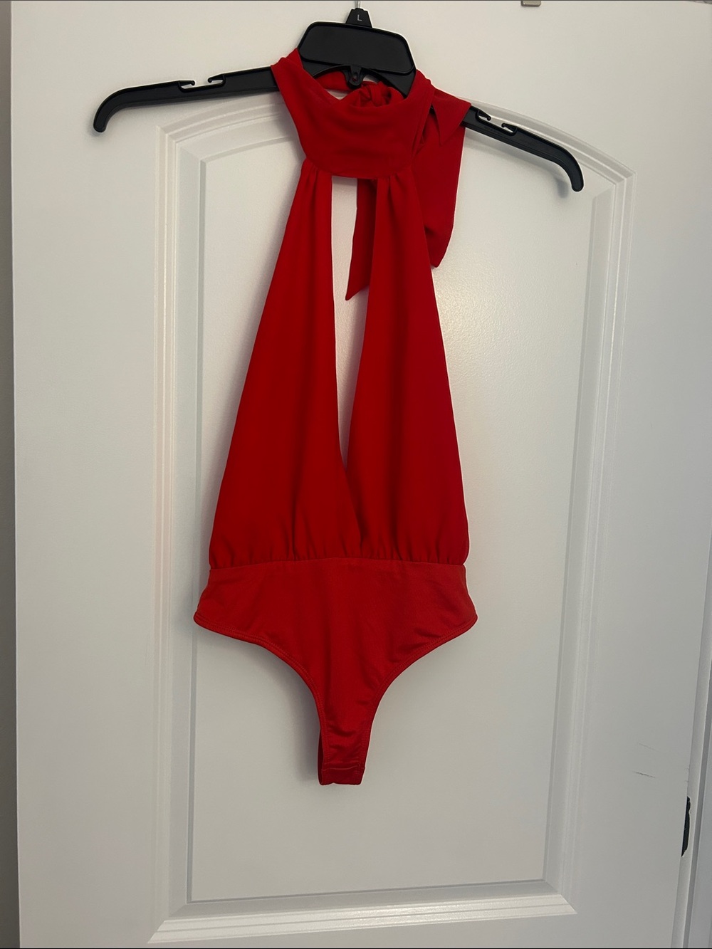 Lovers + Friends Red Halter Neck One-Piece Bodysuit